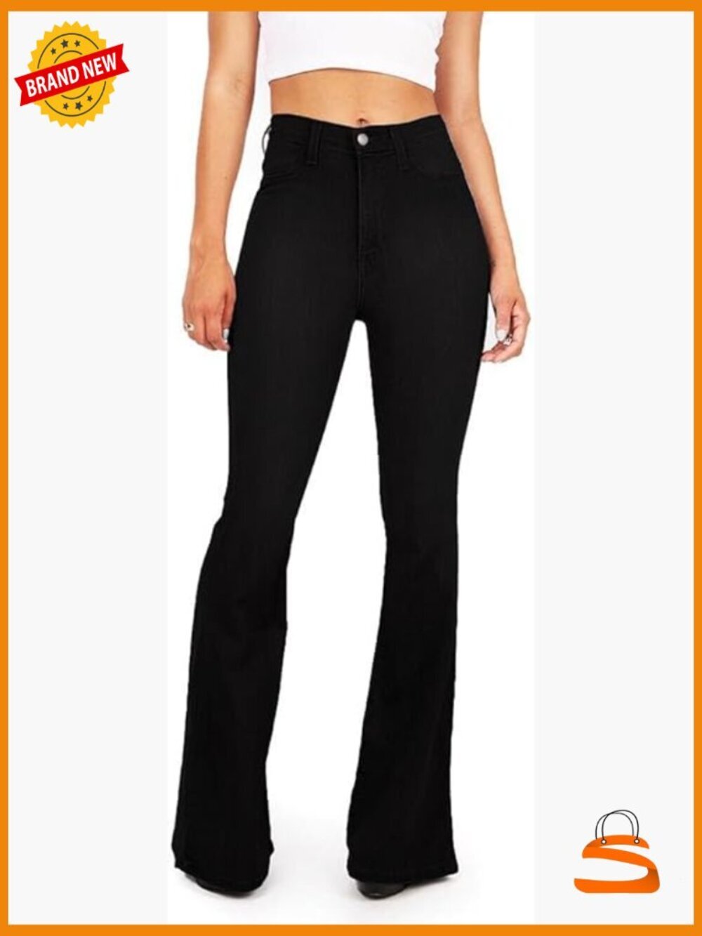 High Waist Bell Bottom Fitted Denim Jeans Juniors Stretch Flare
